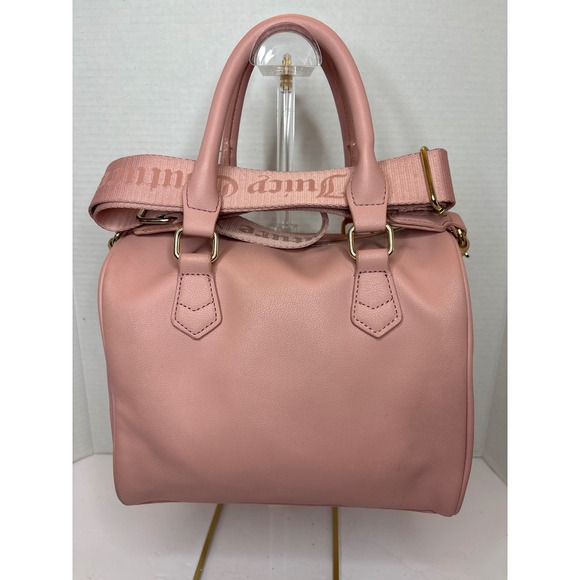 Juicy Couture Pink Studded Logo Satchel Crossbody Bag Gold Hardware -see notes - Picture 2 of 7